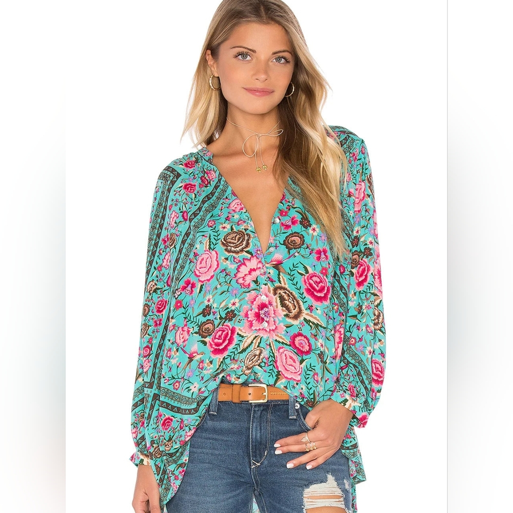 Spell Teal Babushka Blouse SZ XXL + Jasmine Fan NWT 🩵🩷 RESERVED❣️ - Picture 12 of 14